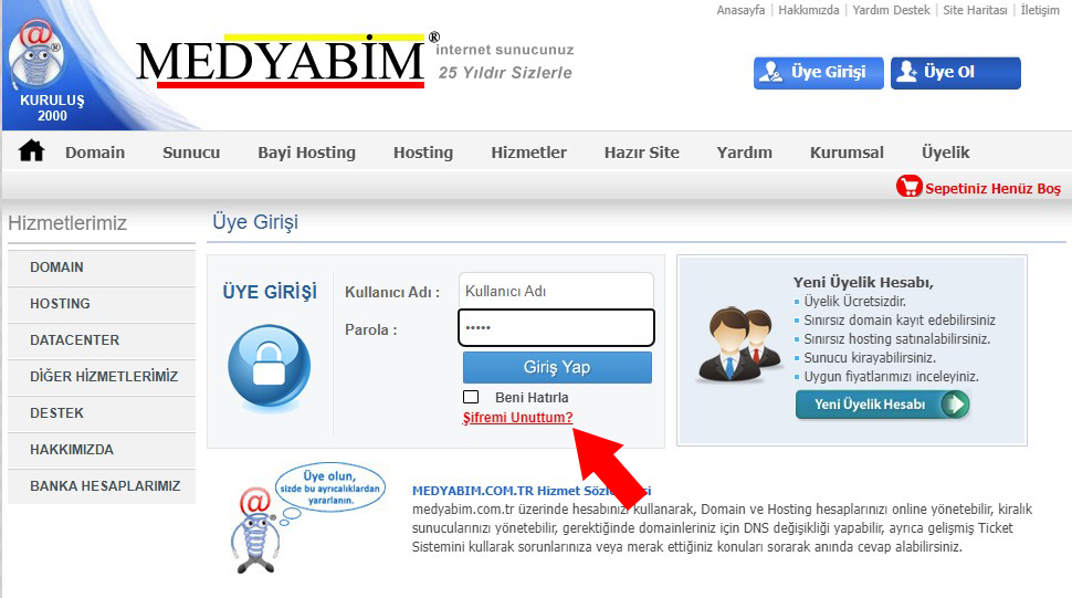 Şifremi Unuttum Yardım Şifremi Unuttum Yardım
