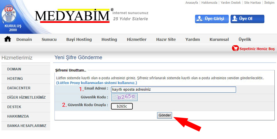 Şifremi Unuttum Yardım Şifremi Unuttum Yardım