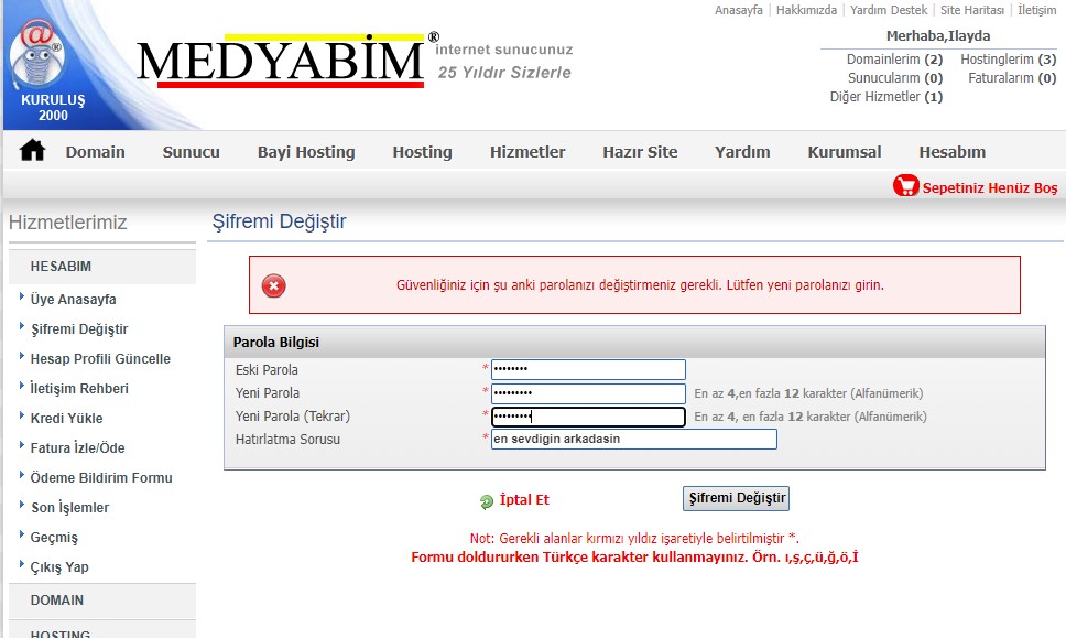 Şifremi Unuttum Yardım Şifremi Unuttum Yardım